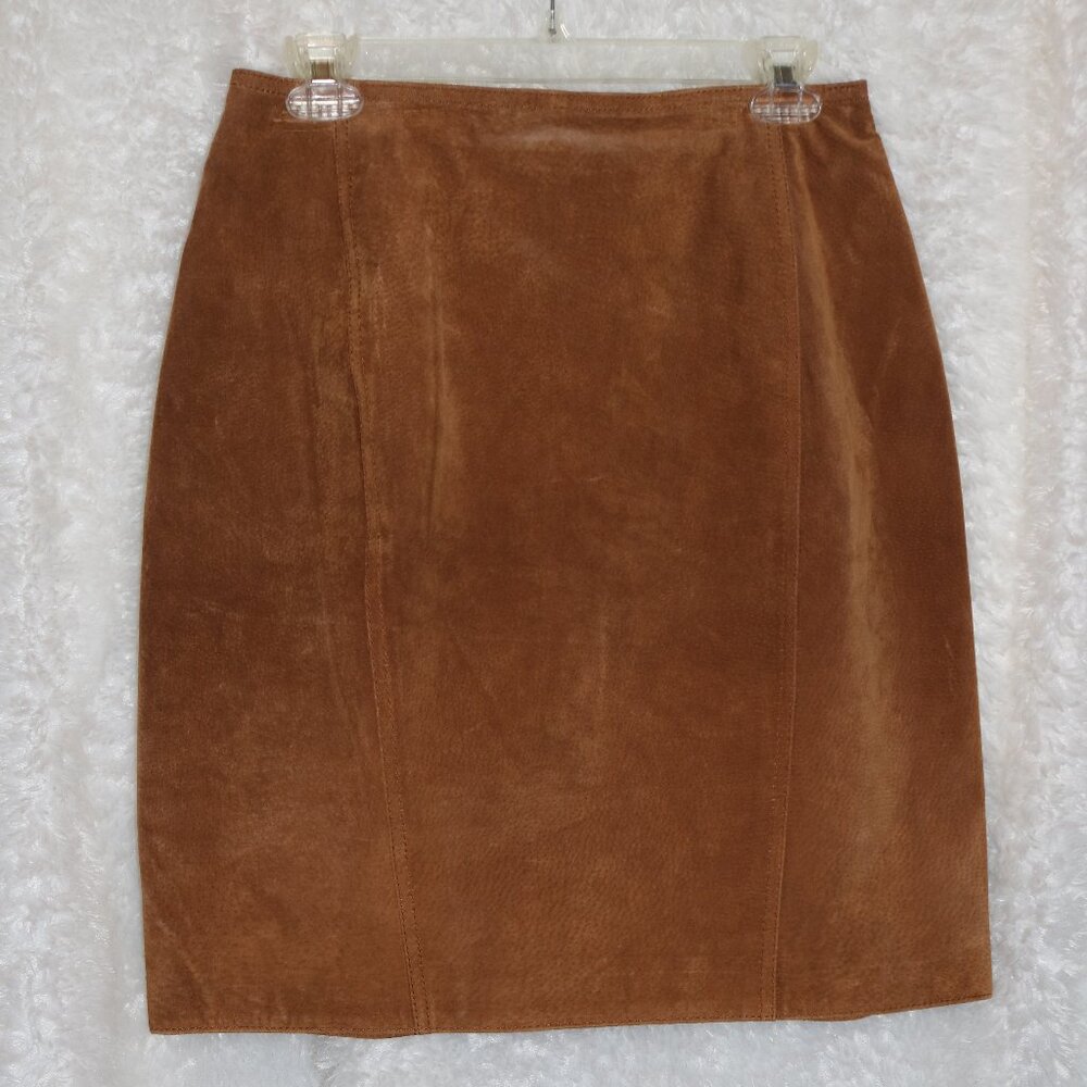Brandon Thomas vintage skirt size 11/12 leather suede